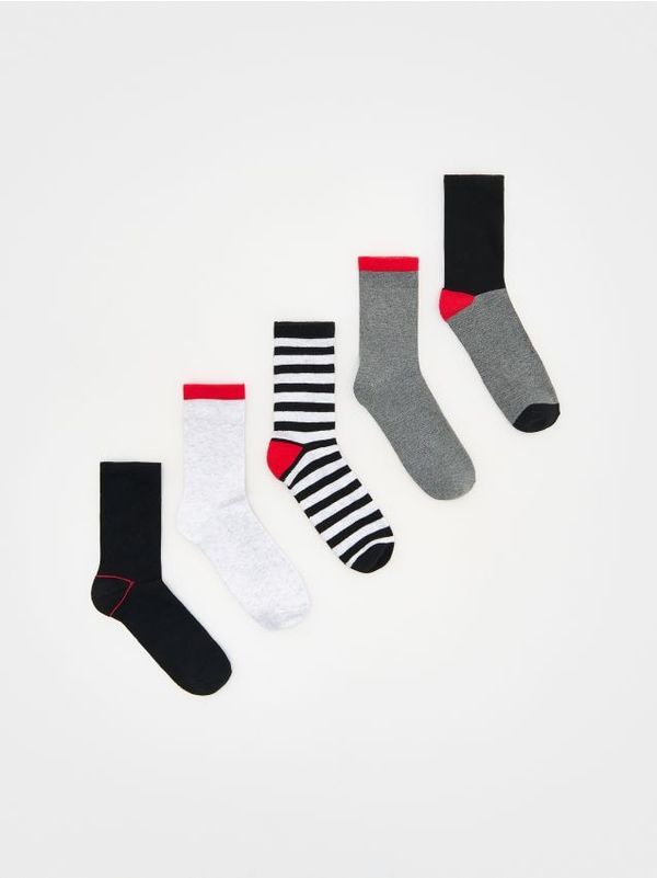 Reserved Reserved - BOYS` SOCKS MULTI - tamnosivo