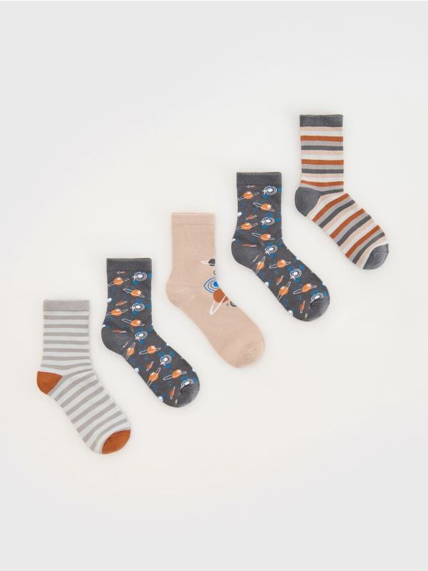 Reserved Reserved - BOYS` SOCKS MULTI - tamnosivo
