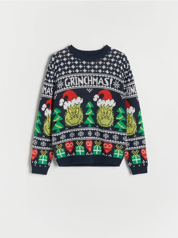 Reserved Reserved - BOYS` SWEATER - mornarsko plava
