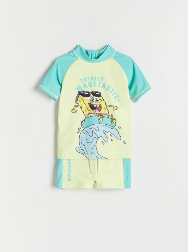 Reserved Reserved - BOYS` SWIM SET - žutozeleno