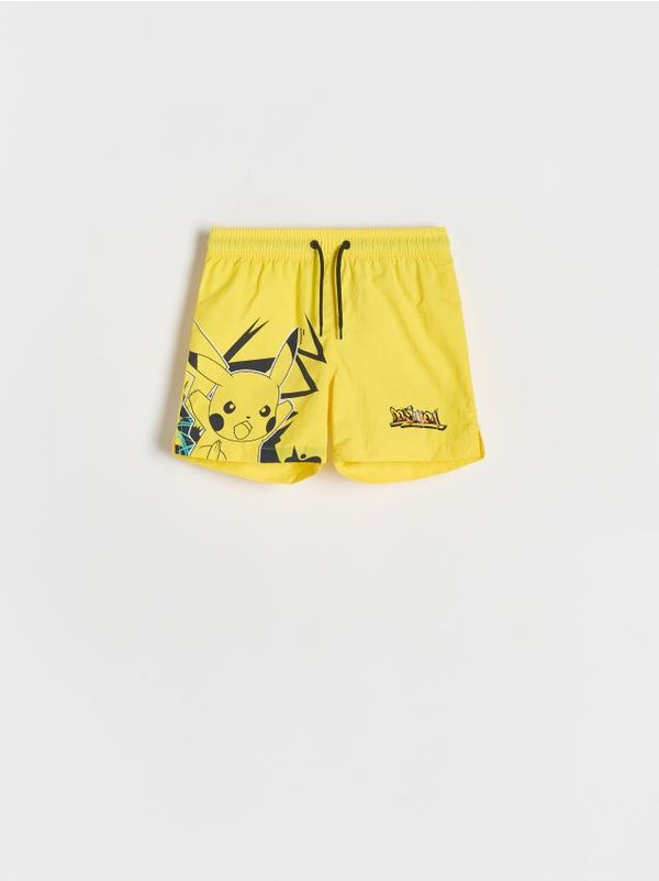Reserved Reserved - BOYS` SWIMMING SHORTS - žuta boja