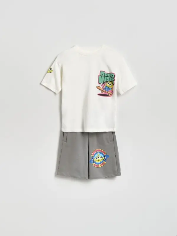 Reserved Reserved - BOYS` T-SHIRT & SHORTS - krem