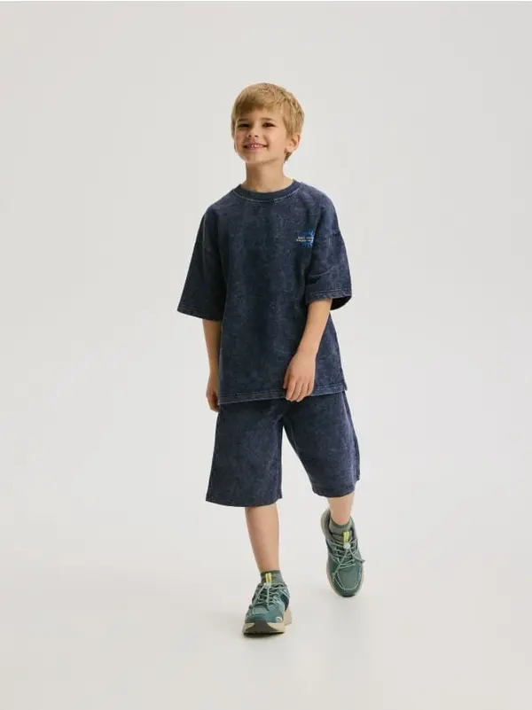 Reserved Reserved - BOYS` T-SHIRT & SHORTS - mornarsko plava