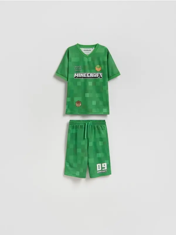 Reserved Reserved - BOYS` T-SHIRT & SHORTS - zelena