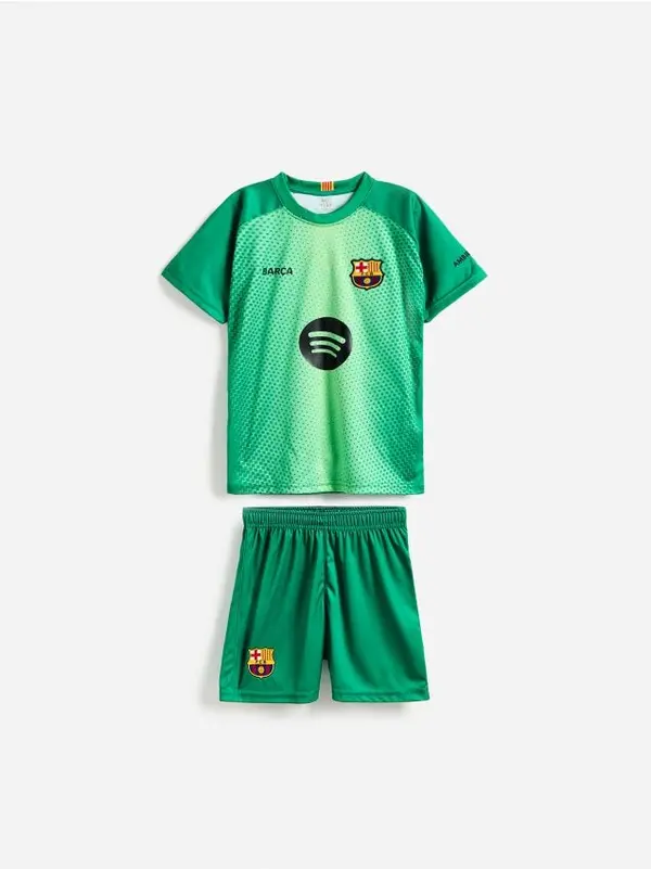 Reserved Reserved - BOYS` T-SHIRT & SHORTS - zelena