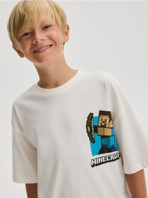 Reserved Reserved - BOYS` T-SHIRT - krem