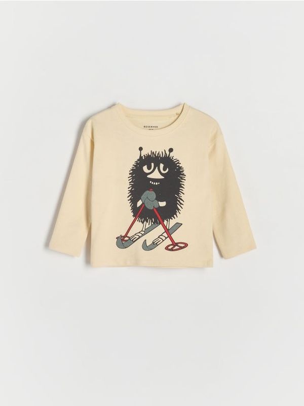 Reserved Reserved - BOYS` T-SHIRT - krem