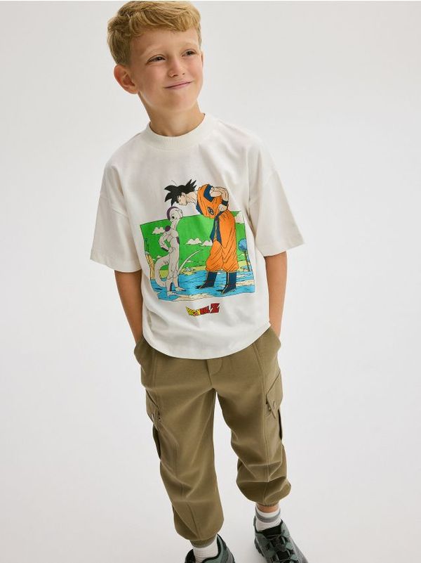 Reserved Reserved - BOYS` T-SHIRT - krem