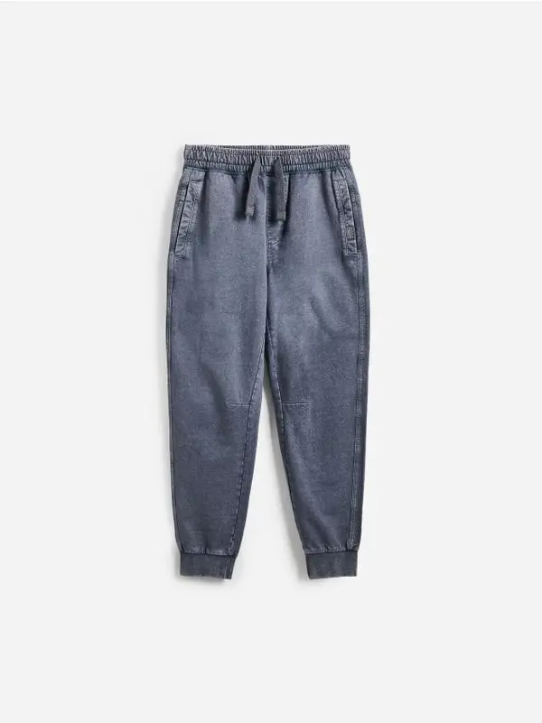 Reserved Reserved - BOYS` TROUSERS - mornarsko plava