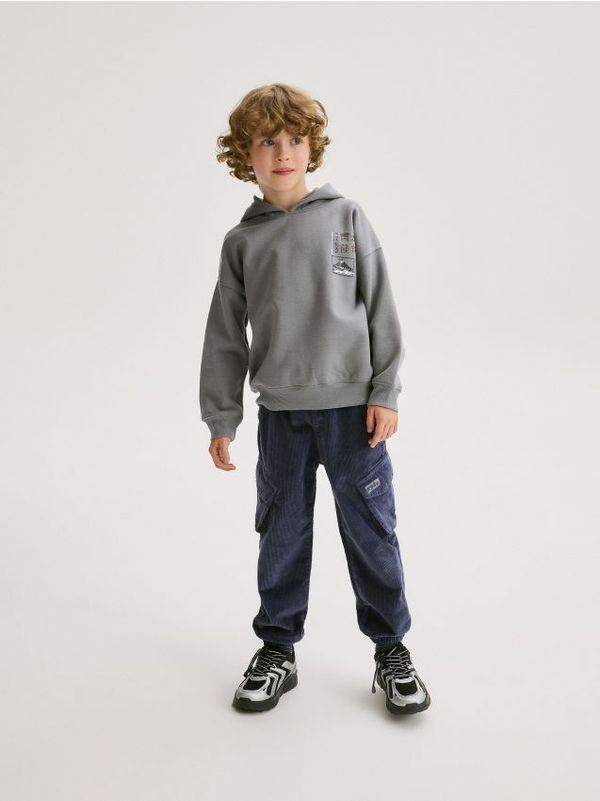 Reserved Reserved - BOYS` TROUSERS - plava