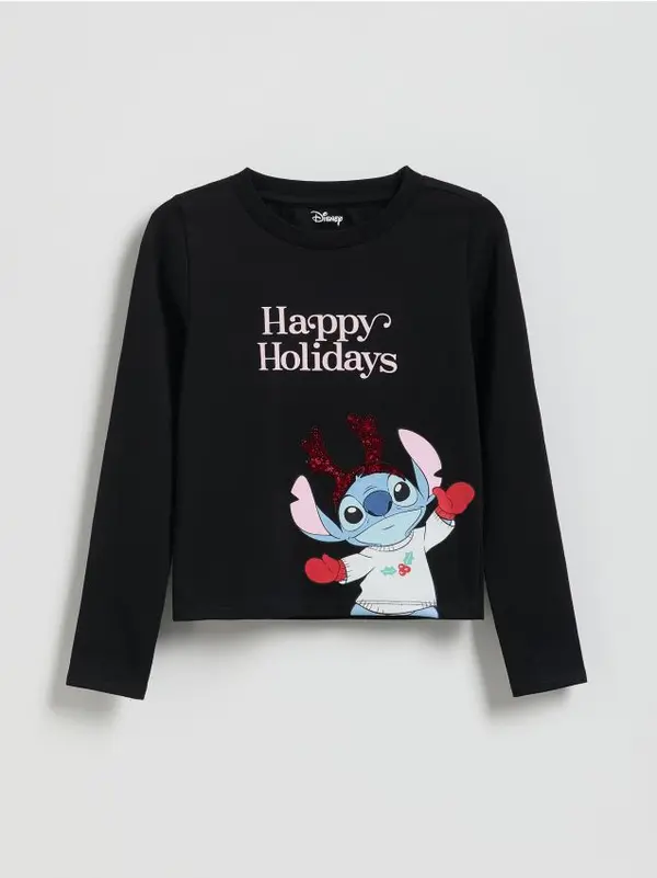 Reserved Reserved - Božićni top Lilo & Stitch - crno