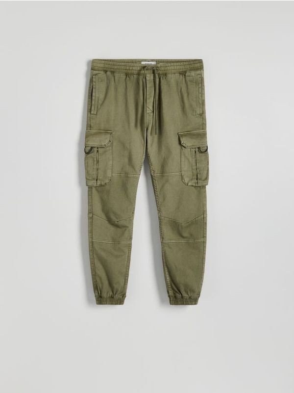 Reserved Reserved - Cargo jogger hlače - smeđezeleno