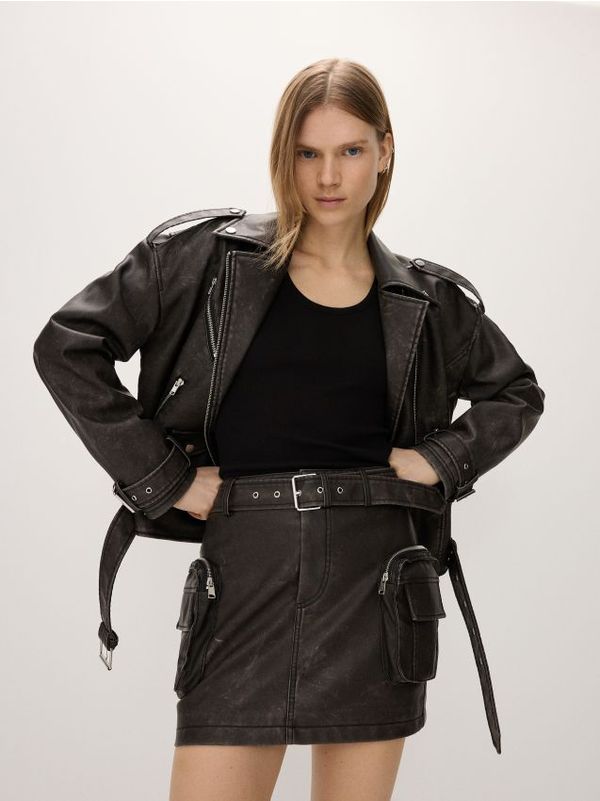 Reserved Reserved - Cargo suknja iznošena izgleda - prljavosmeđe