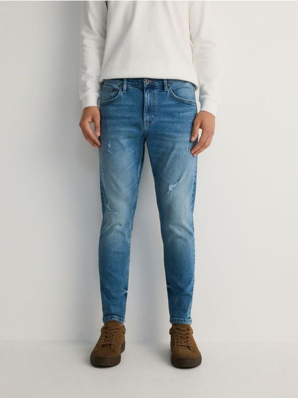 Reserved Reserved - Carrot slim traperice s poderotinama - plavo