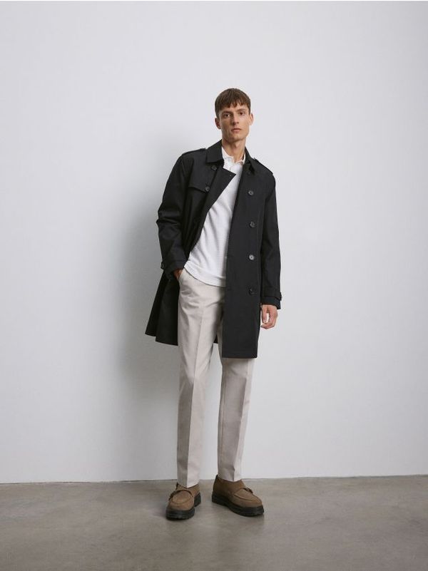 Reserved Reserved - Chino hlače regular fit - bež