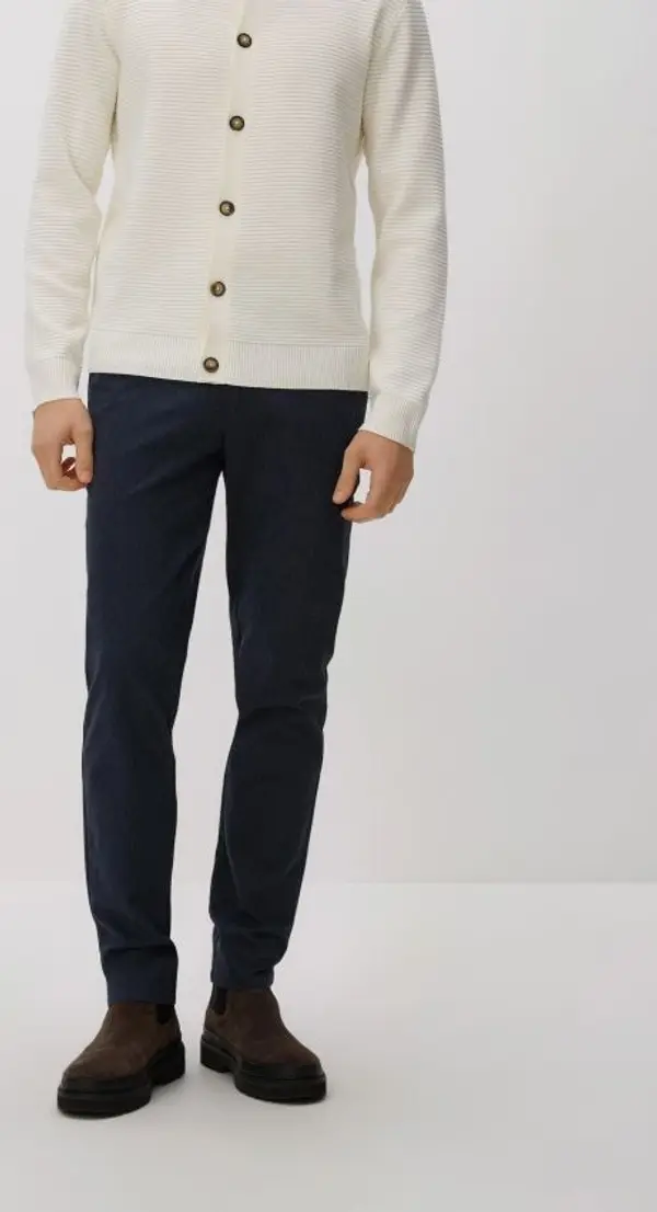 Reserved Reserved - Chino slim fit hlače - mornarsko plava