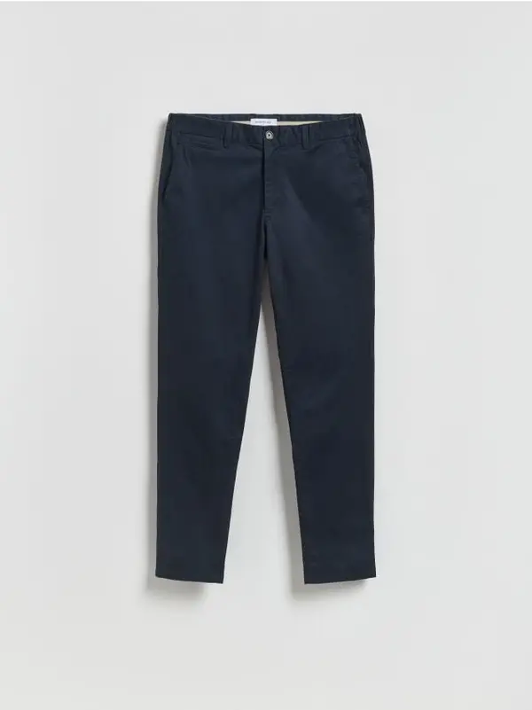 Reserved Reserved - Chino slim fit hlače - mornarsko plava
