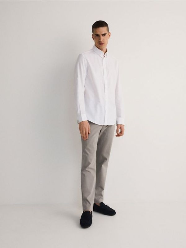 Reserved Reserved - Chino slim hlače - light grey