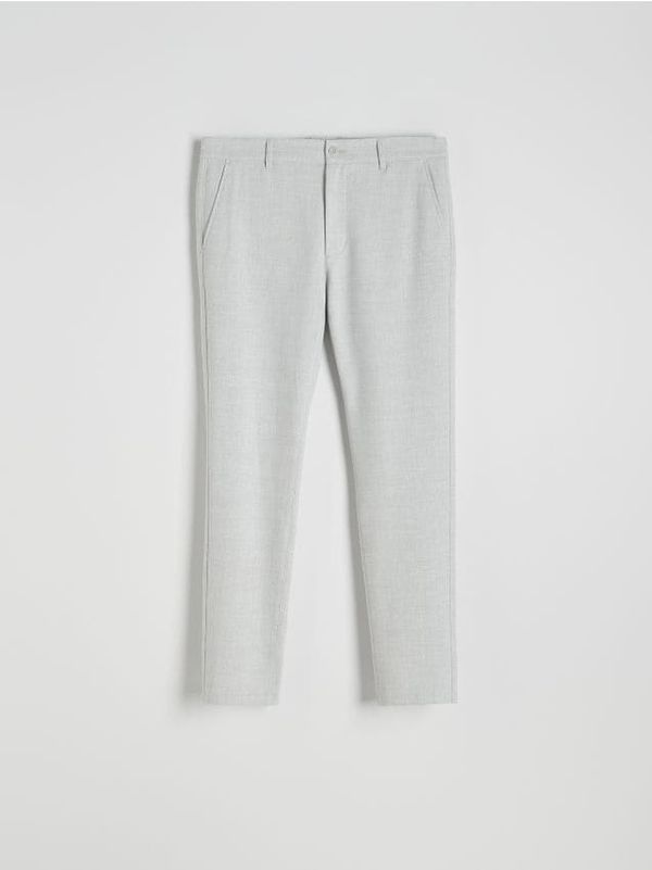 Reserved Reserved - Chino slim hlače - light grey