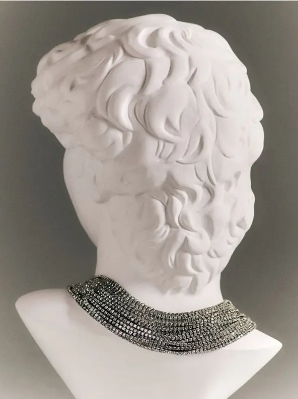 Reserved Reserved - Choker ogrlica - srebrna
