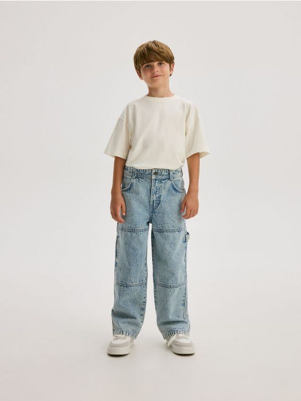 Reserved Reserved - Classic denim baggy hlače - plava