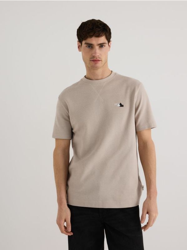 Reserved Reserved - Comfort fit majica kratkih rukava - bež