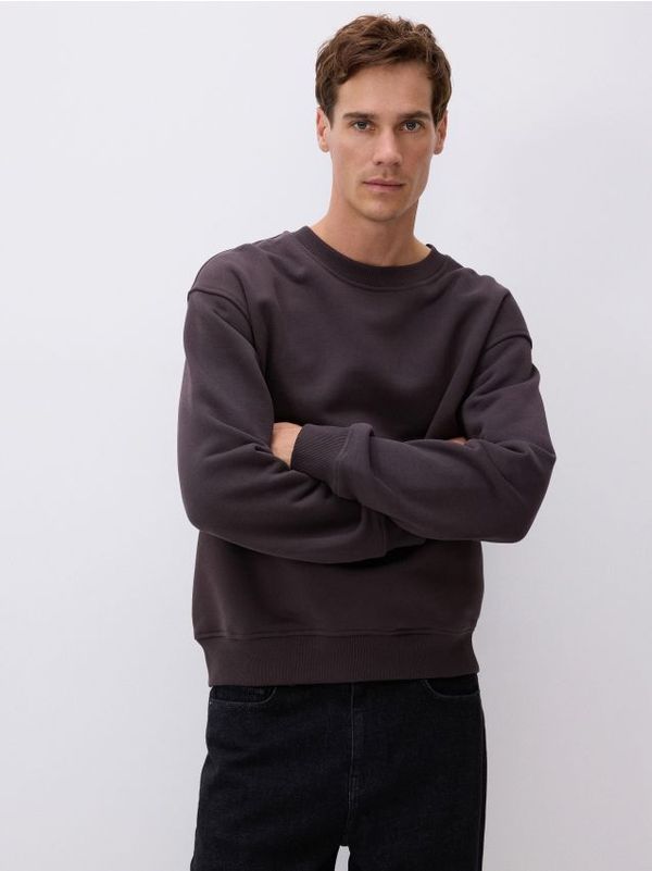 Reserved Reserved - Comfort fit pamučni gornji dio trenirke - smeđi