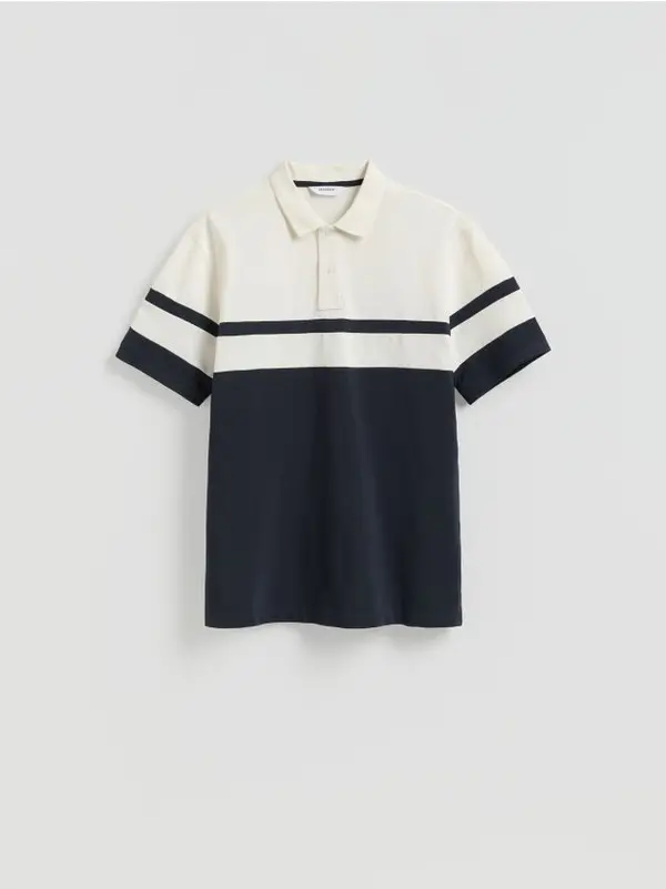 Reserved Reserved - Comfort fit polo-majica - krem