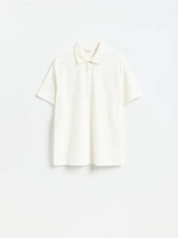 Reserved Reserved - Comfort fit polo-majica - krem