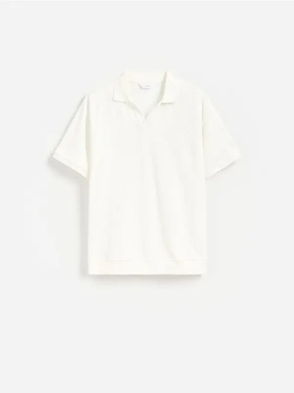 Reserved Reserved - Comfort fit polo-majica - krem