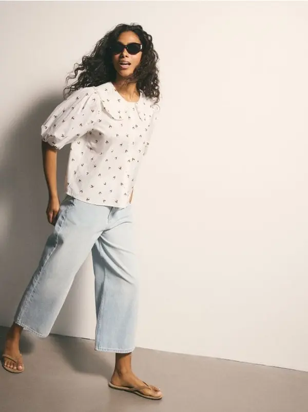 Reserved Reserved - Culotte traperice - plava