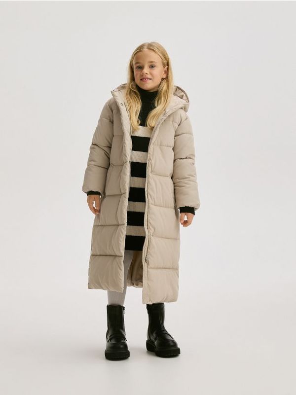 Reserved Reserved - Dugi prošiveni kaput - bež