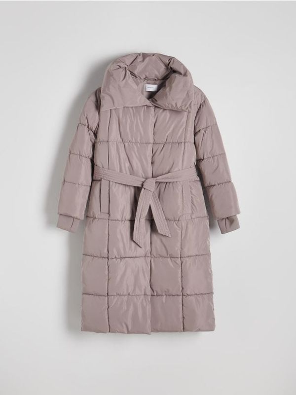 Reserved Reserved - Dugi prošiveni kaput - light grey