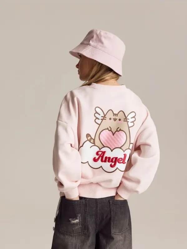 Reserved Reserved - Duks s aplikacijom Pusheen - pastelnoružičasto