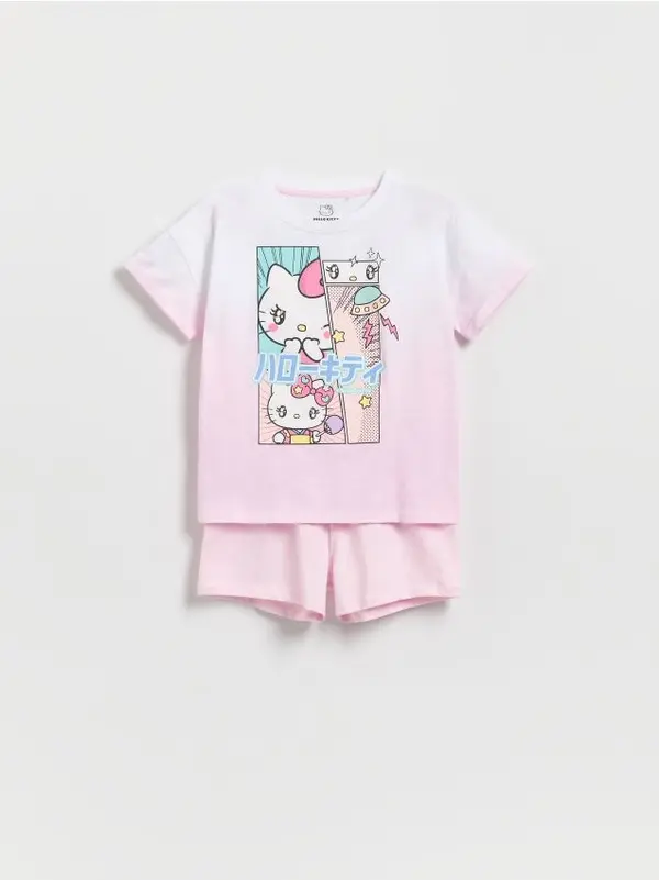 Reserved Reserved - Dvodijelna pidžama Hello Kitty - pastelnoružičasto