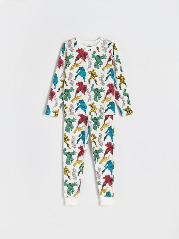 Reserved Reserved - Dvodijelna pidžama Marvel - krem