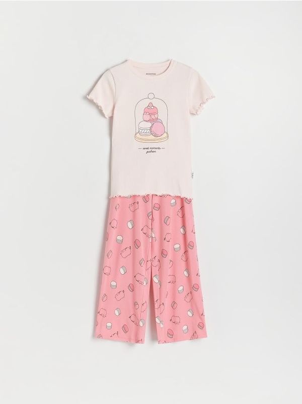 Reserved Reserved - Dvodijelni komplet pidžame Pusheen - pastelnoružičasto