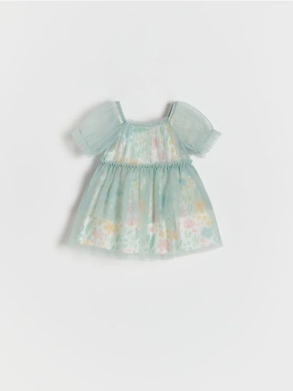 Reserved Reserved - Dvoslojna haljina - svjetlozeleno