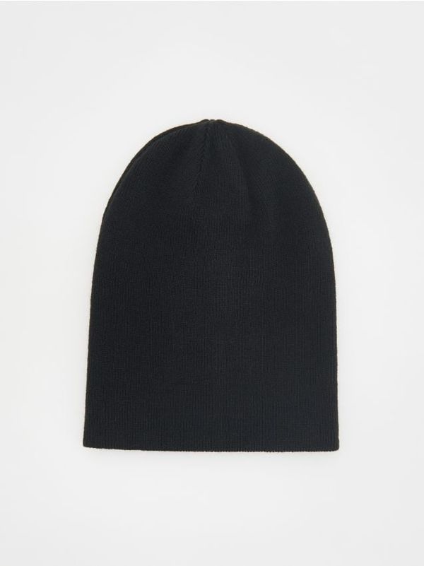 Reserved Reserved - Dvostrana kapa beanie - crno
