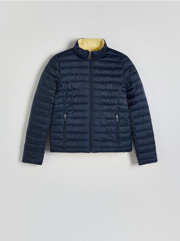 Reserved Reserved - Dvostrana prošivena jakna - mornarsko plava