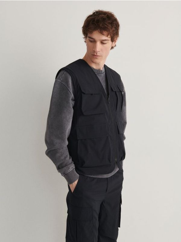 Reserved Reserved - Dvostrani prsluk - crno