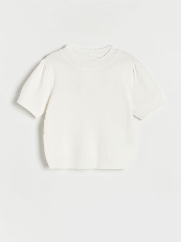 Reserved Reserved - Džemper kratkih rukava - krem