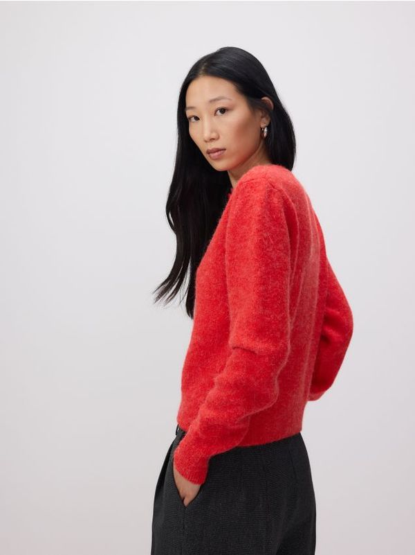 Reserved Reserved - Džemper na kopčanje gumbima - crvena