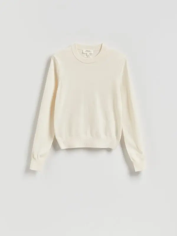 Reserved Reserved - Džemper od merino vune - krem