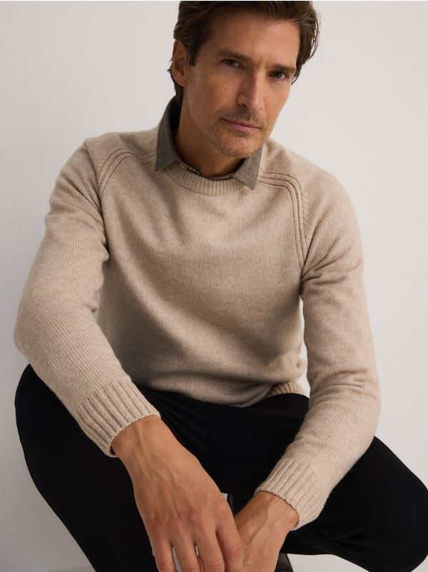 Reserved Reserved - Džemper od mješavine vune - bež