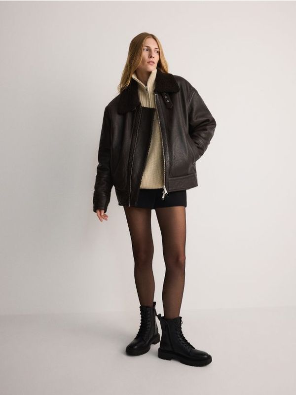 Reserved Reserved - Džemper od mješavine vune - bež