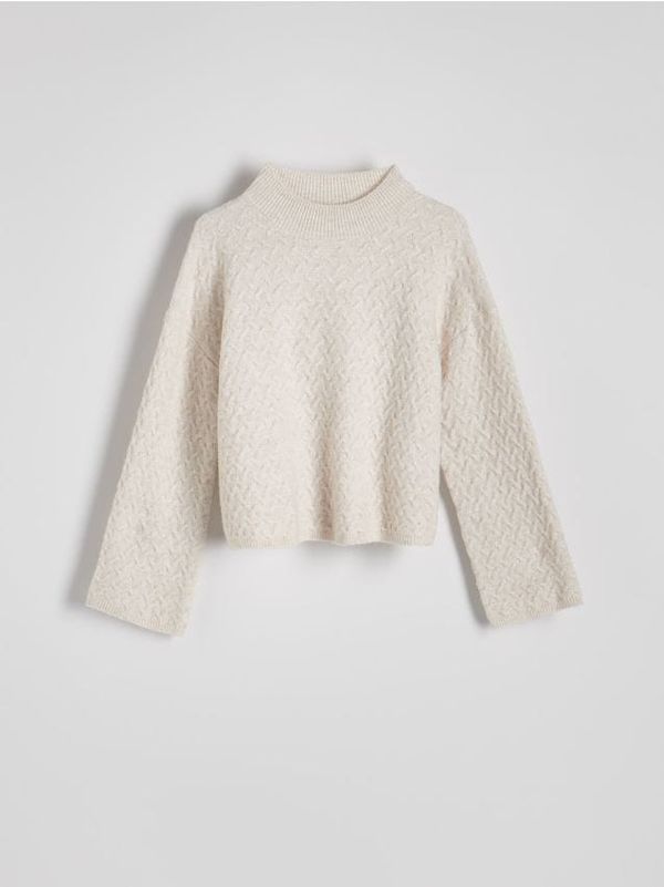 Reserved Reserved - Džemper od mješavine vune - bež