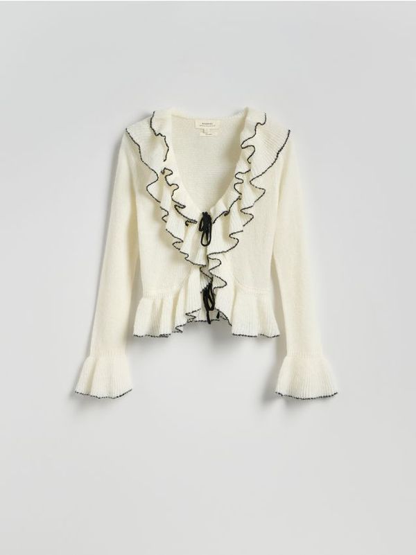 Reserved Reserved - Džemper od mješavine vune - krem