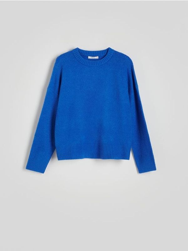 Reserved Reserved - Džemper od mješavine vune - plava