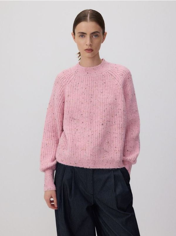 Reserved Reserved - Džemper od mješavine vune - ružičasta